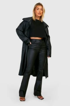 Beschichtete Schlagjeans Mit Hohem Bund -Deutschland Mode Pfiff Verkaufs-Shop gzz26796 black xl 2