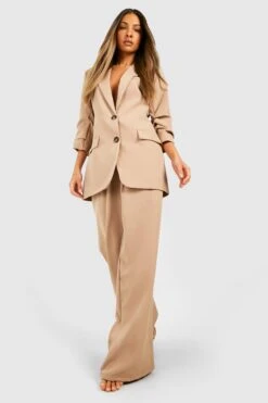 Hose Mit Weitem Bein Und Knopf-Detail 6 Hose Mit Weitem Bein Und Knopf-Detail -Deutschland Mode Pfiff Verkaufs-Shop gzz27599 camel xl 2