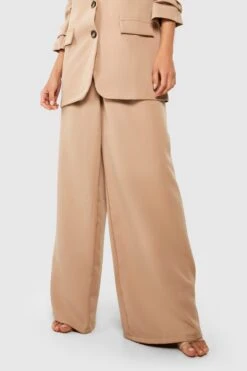 Hose Mit Weitem Bein Und Knopf-Detail 7 Hose Mit Weitem Bein Und Knopf-Detail -Deutschland Mode Pfiff Verkaufs-Shop gzz27599 camel xl 3