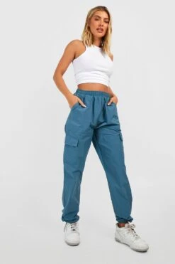 Oversize Nylon Cargo-Jogginghose