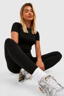 Nahtlose Gerippte Leggings