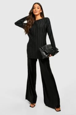 Plissee-Hose Mit Weitem Bein -Deutschland Mode Pfiff Verkaufs-Shop gzz29069 black xl 2