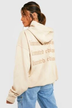 Oversize Hoodie Mit Limited Edition Slogan