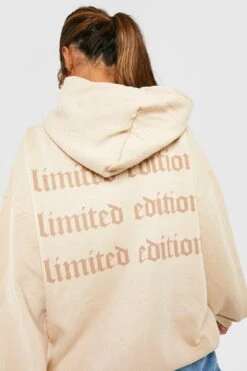 Oversize Hoodie Mit Limited Edition Slogan -Deutschland Mode Pfiff Verkaufs-Shop gzz29502 sand xl 3