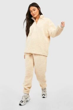 Bestickte Oversize Borg-Jogginghose -Deutschland Mode Pfiff Verkaufs-Shop gzz29617 stone xl 2