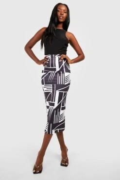 Recycelter Midirock Mit Print