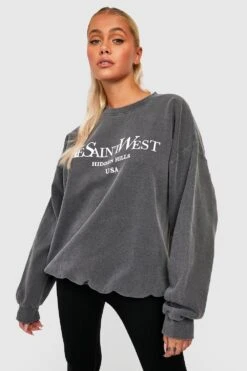 Sweatshirt Mit Ye Saint West Slogan