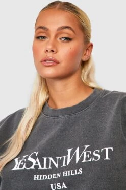 Sweatshirt Mit Ye Saint West Slogan -Deutschland Mode Pfiff Verkaufs-Shop gzz30328 charcoal xl 3