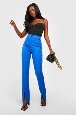 The Split Slim-Fit Hose Mit Geteiltem Saum -Deutschland Mode Pfiff Verkaufs-Shop gzz30851 cobalt xl 2