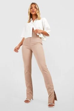 Slim-Fit Hose Mit Hohem Bund Und Geteiltem Saum