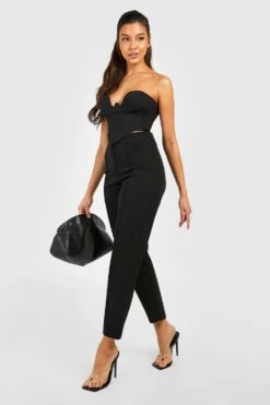 Schmale Hose Mit Hohem Bund -Deutschland Mode Pfiff Verkaufs-Shop gzz30863 black xl 2