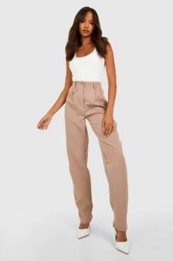 Hose Mit Geradem Bein Und Taschen-Detail -Deutschland Mode Pfiff Verkaufs-Shop gzz30921 stone xl 2