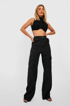 Lockere Cargo-Hose Mit Asymmetrischem Bund -Deutschland Mode Pfiff Verkaufs-Shop gzz31646 black xl 2