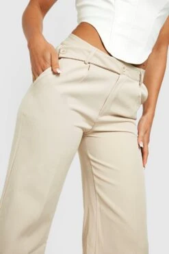 Lockere Hose Mit Bund-Detail -Deutschland Mode Pfiff Verkaufs-Shop gzz31648 stone xl 3