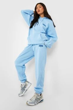 Oversize Hoodie Mit Wardrobe Essentials Slogan -Deutschland Mode Pfiff Verkaufs-Shop gzz32023 light20blue xl 2