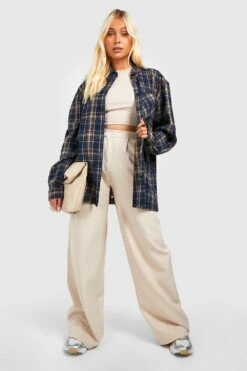 Kariertes Oversize Hemd -Deutschland Mode Pfiff Verkaufs-Shop gzz32238 navy xl 2