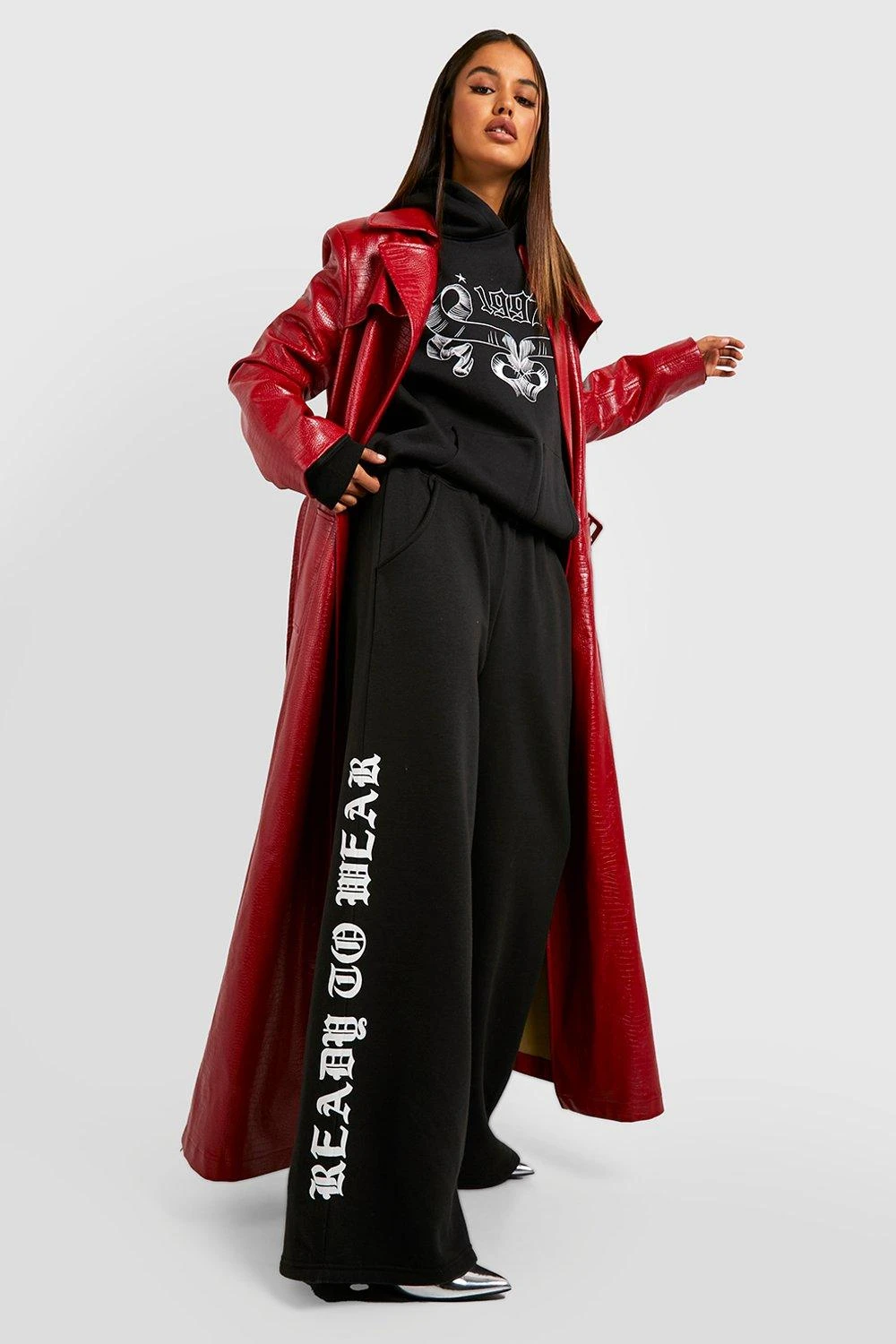 Jogginghose Mit Weitem Bein Und Gothic-Print 3 Jogginghose Mit Weitem Bein Und Gothic-Print – Bild 3