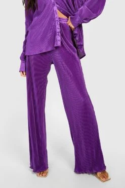 Premium Plissee Schlaghose -Deutschland Mode Pfiff Verkaufs-Shop gzz32557 purple xl 3