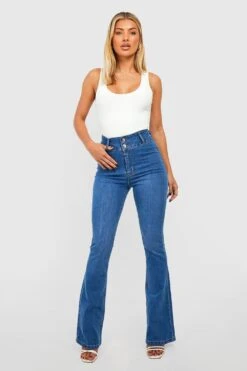 Skinny Schlagjeans Mit Hohem Bund 6 Skinny Schlagjeans Mit Hohem Bund -Deutschland Mode Pfiff Verkaufs-Shop gzz33077 mid20wash xl 2