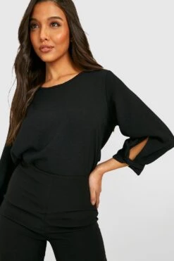 Bluse Mit Schleifen-Ärmeln -Deutschland Mode Pfiff Verkaufs-Shop gzz33269 black xl 3