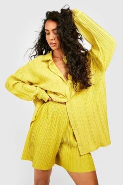 Lockere Plissee Shorts