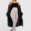 Leggings Mit Hohem Bund Und Geteiltem Saum