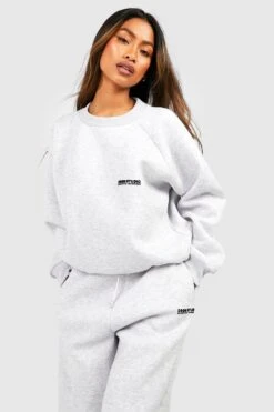 Premium Oversize Pullover Mit Flocked Slogan