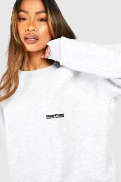 Premium Oversize Pullover Mit Flocked Slogan -Deutschland Mode Pfiff Verkaufs-Shop gzz34830 ash20grey xl 3