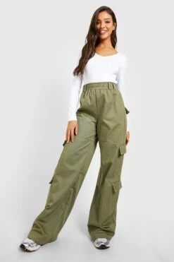 Basic Jersey-Oberteil Mit V-Ausschnitt