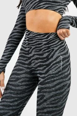 Nahtlose Zebraprint Active Leggings -Deutschland Mode Pfiff Verkaufs-Shop gzz34920 black xl 3