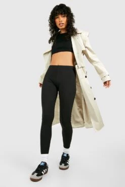 2Basic Jersey-Leggings Mit Hohem Bund