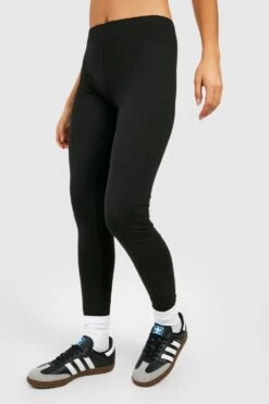 2Basic Jersey-Leggings Mit Hohem Bund -Deutschland Mode Pfiff Verkaufs-Shop gzz34947 black xl 3