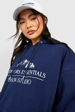 Oversize Hoodie Mit Outdoors Essentials Stickerei 7 Oversize Hoodie Mit Outdoors Essentials Stickerei -Deutschland Mode Pfiff Verkaufs-Shop gzz35122 navy xl 3