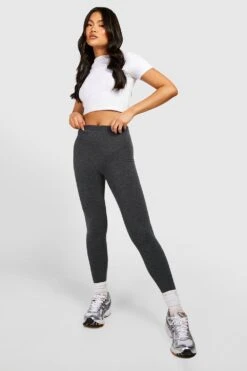 Nahtlose Graue Melierte Leggings