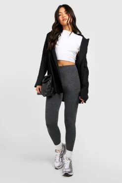 Nahtlose Graue Melierte Leggings -Deutschland Mode Pfiff Verkaufs-Shop gzz35611 grey20marl xl 2