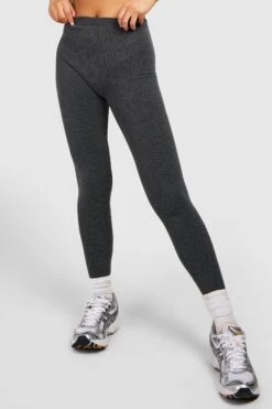 Nahtlose Graue Melierte Leggings -Deutschland Mode Pfiff Verkaufs-Shop gzz35611 grey20marl xl 3