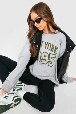 Oversize Sweatshirt Mit Michigan-Print -Deutschland Mode Pfiff Verkaufs-Shop gzz35722 grey20marl xl 3