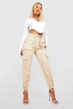 Cargo-Jogginghose Mit Hohem Bund