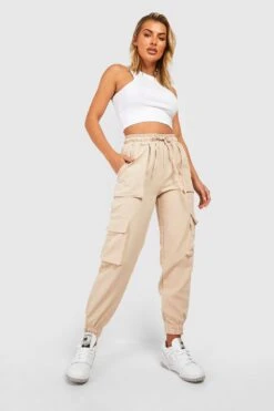 Cargo-Jogginghose Mit Hohem Bund -Deutschland Mode Pfiff Verkaufs-Shop gzz35832 stone xl 2