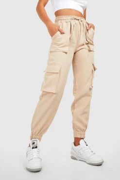 Cargo-Jogginghose Mit Hohem Bund -Deutschland Mode Pfiff Verkaufs-Shop gzz35832 stone xl 3