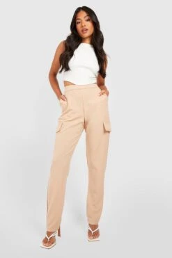 Petite Lockere Basic Cargo-Hose Mit Geradem Bein -Deutschland Mode Pfiff Verkaufs-Shop gzz35857 stone xl 2