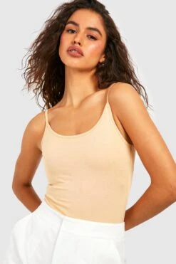 Body Aus Baumwollmischung Mit Geradem Ausschnitt