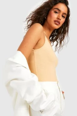 Body Aus Baumwollmischung Mit Geradem Ausschnitt -Deutschland Mode Pfiff Verkaufs-Shop gzz36021 sand xl 3