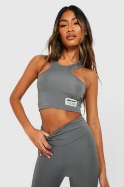 Active Racer Crop Top 6 Active Racer Crop Top -Deutschland Mode Pfiff Verkaufs-Shop gzz36101 charcoal xl 2