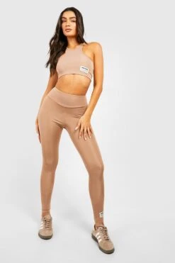 Active-Leggings Mit Label-Detail -Deutschland Mode Pfiff Verkaufs-Shop gzz36103 taupe xl 2