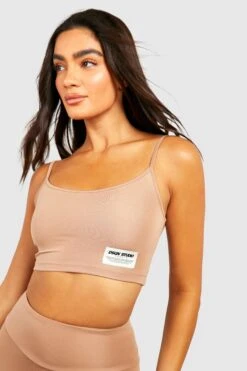 Active Crop Top Mit Etikett -Deutschland Mode Pfiff Verkaufs-Shop gzz36105 taupe xl 3