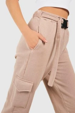 Cargo-Jogginghose Mit Gürtel -Deutschland Mode Pfiff Verkaufs-Shop gzz36268 taupe xl 3