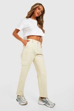 Petite Cargo-Hose Mit Geradem Bein -Deutschland Mode Pfiff Verkaufs-Shop gzz36651 stone xl 2