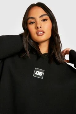 Super Oversize Hoodie Mit Ds Slogan -Deutschland Mode Pfiff Verkaufs-Shop gzz36676 black xl 3