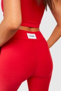 Laser Cut Active Leggings Mit Hohem Bund -Deutschland Mode Pfiff Verkaufs-Shop gzz36751 red xl 3